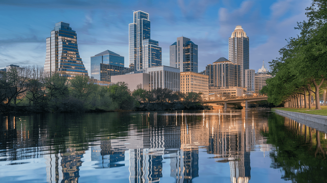 downtown austin at night