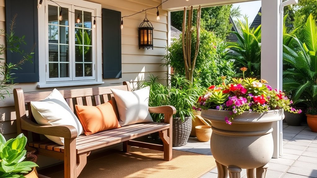 cozy outdoor seating area