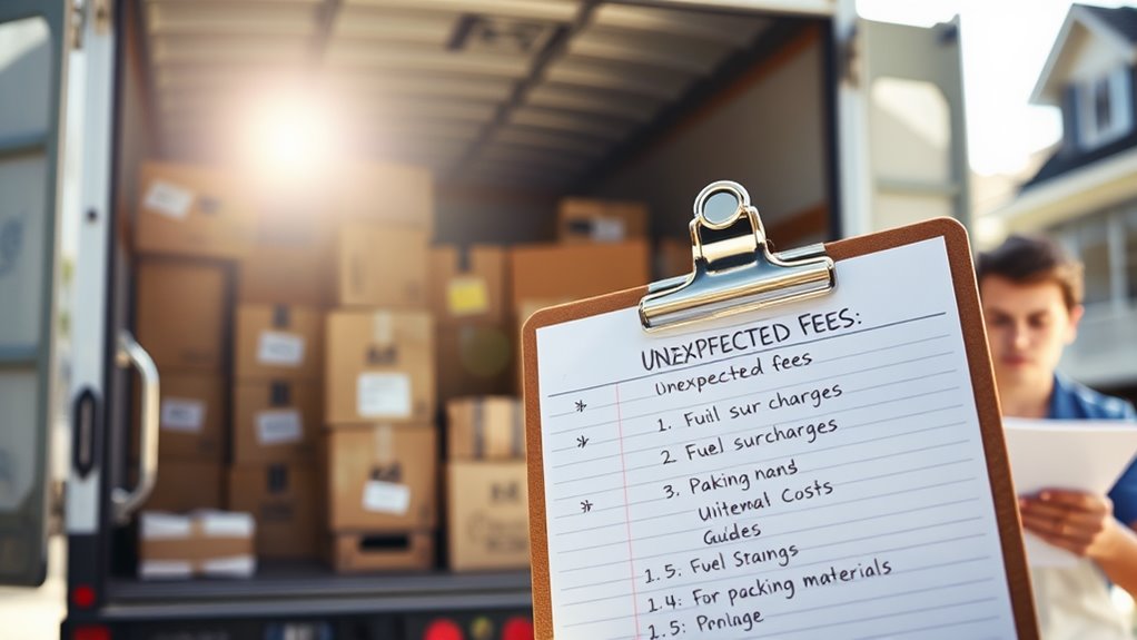 hidden moving company fees
